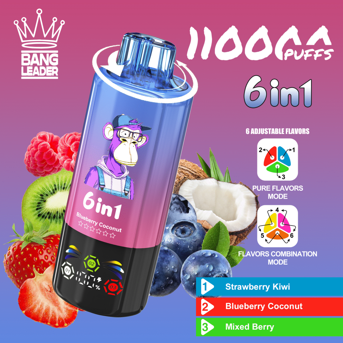 Bang Leader 110K Puffs 6 in 1 使い捨てVAPE