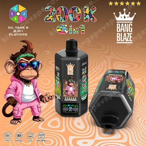 BANG BLAZE 200K Puffs 6 in1 (2) - 使い捨て電子タバコ