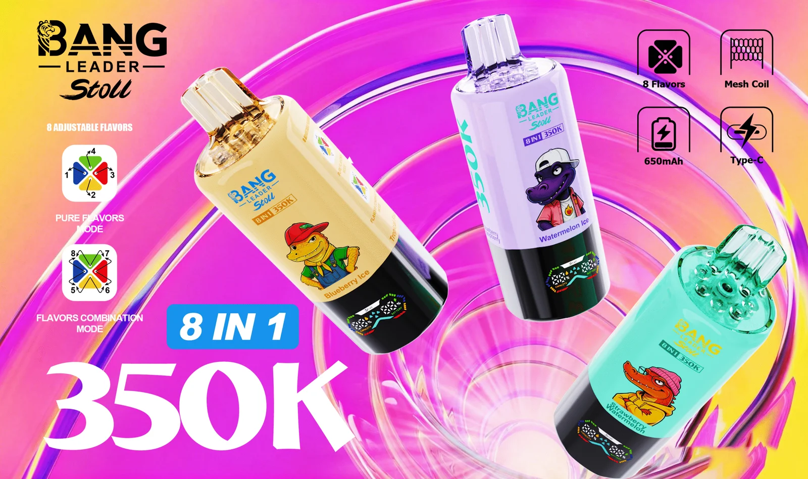 Bang-Leader-350K-8IN1-1 使い捨てVAPE