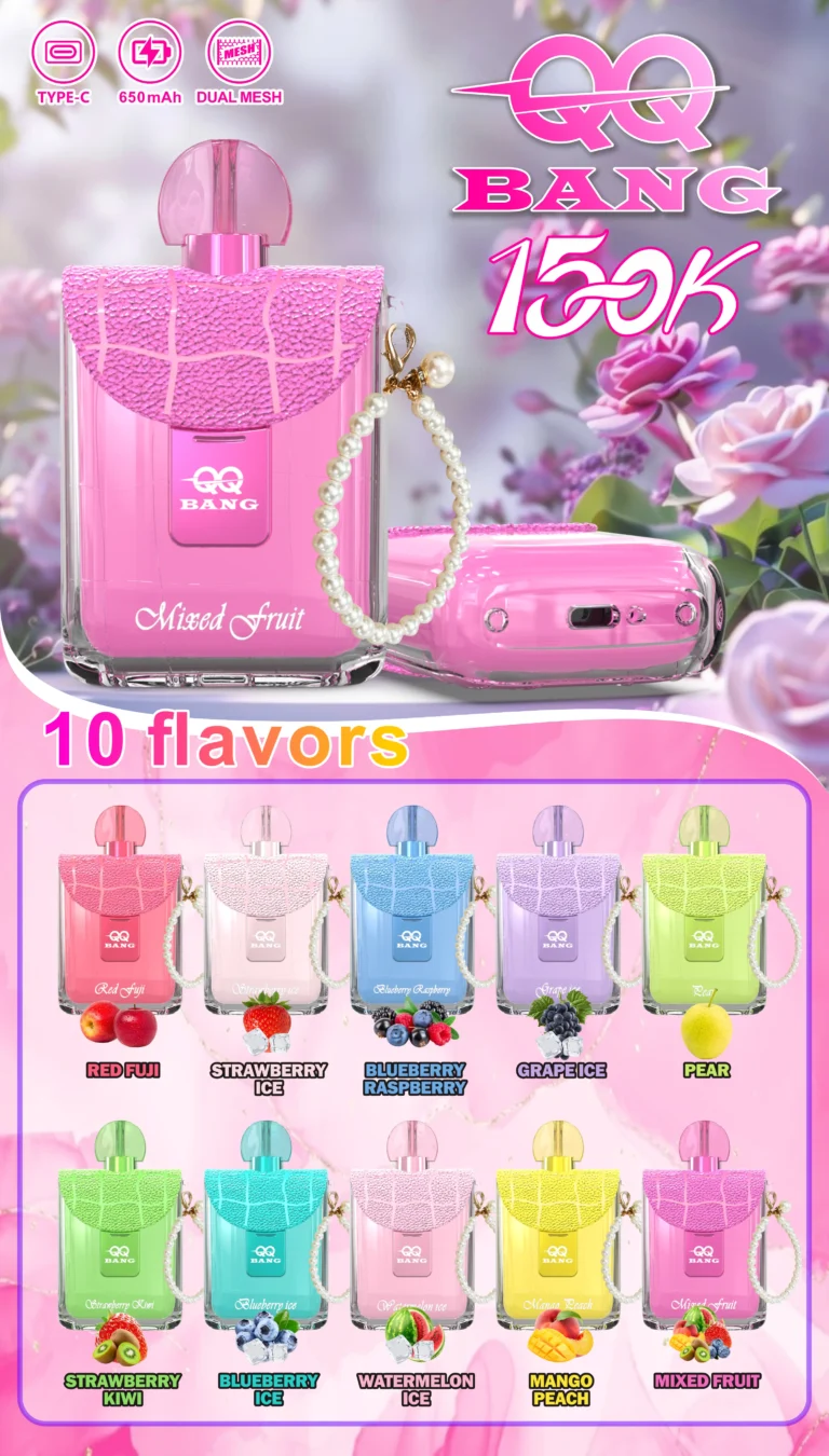 QQBANG 150000 使い捨てVAPE 15万パフ 30mL 香水瓶デザイン 商品画像